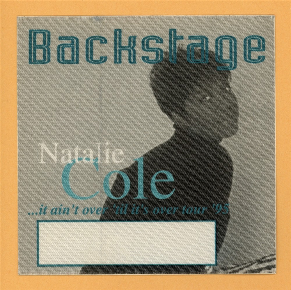 Natalie Cole 1995 Ain't Over 'Til It's Over Concert Tour Backstage Pass