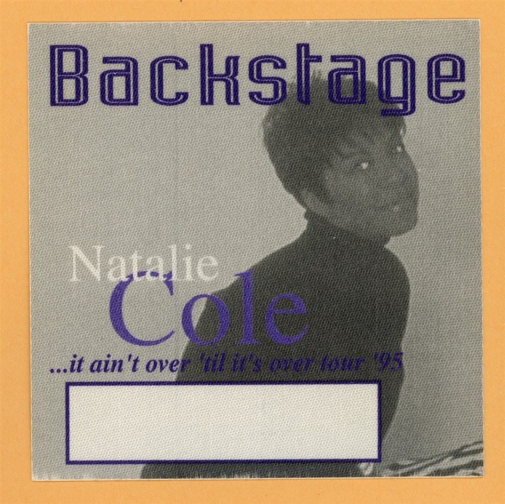 Natalie Cole 1995 Ain't Over 'Til It's Over Concert Tour Backstage Pass