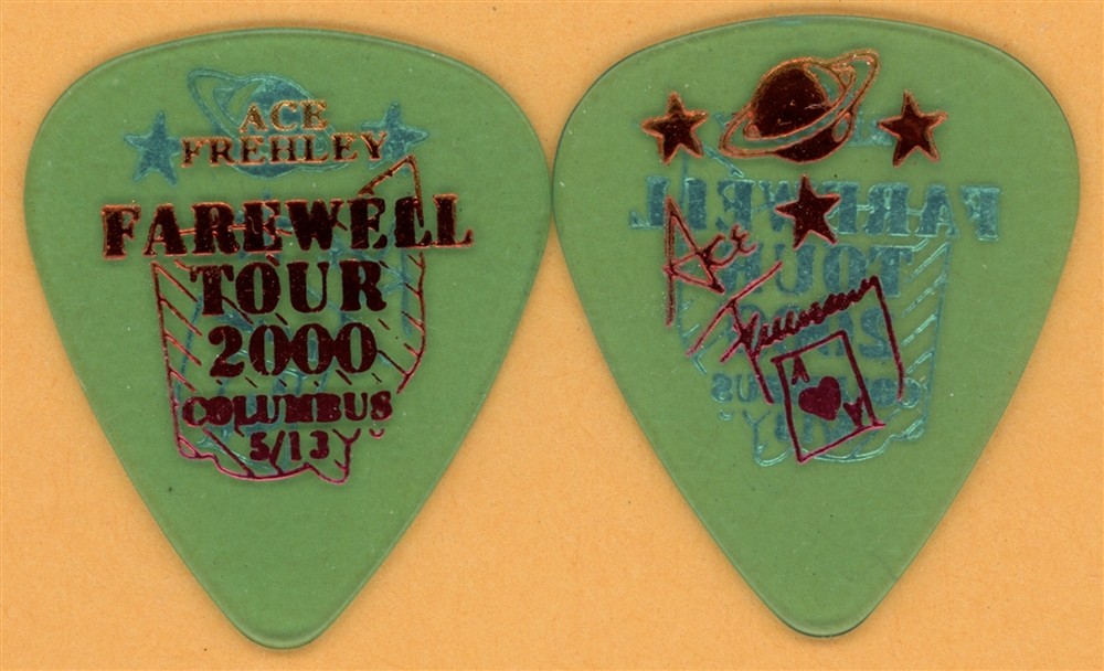 KISS 2000 Farewell Tour Ace Frehley Vintage Guitar Pick - Columbus, OH