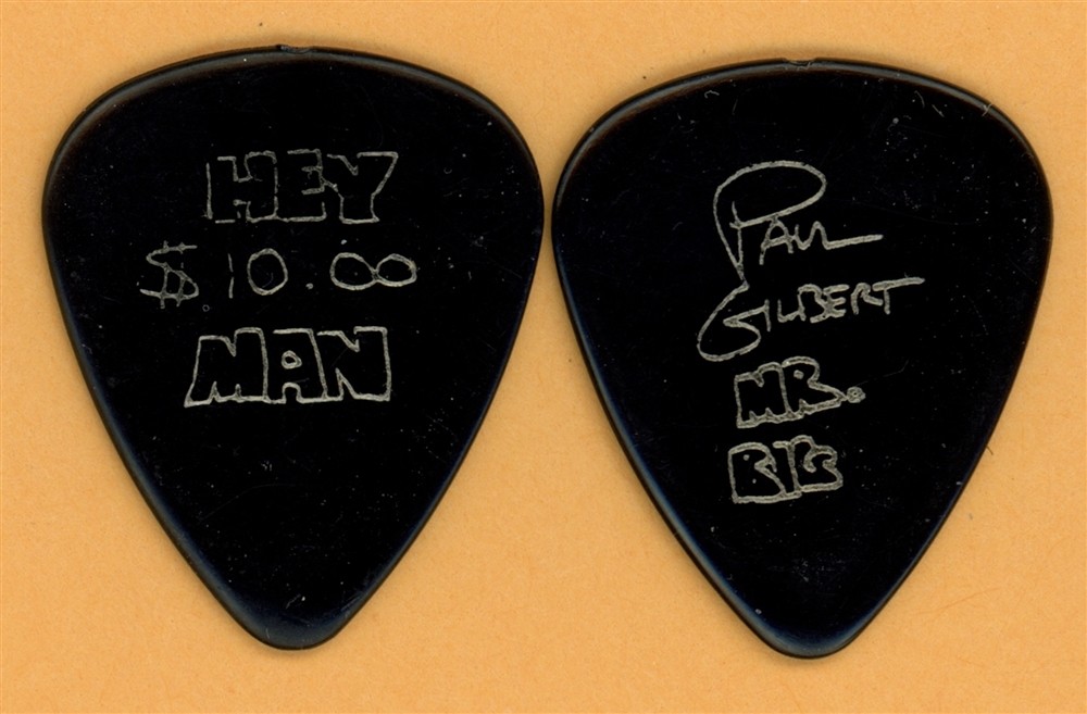 Mr. Big Paul Gilbert Hey $10.00 Man Vintage Guitar Pick - 1996 Hey Man Tour