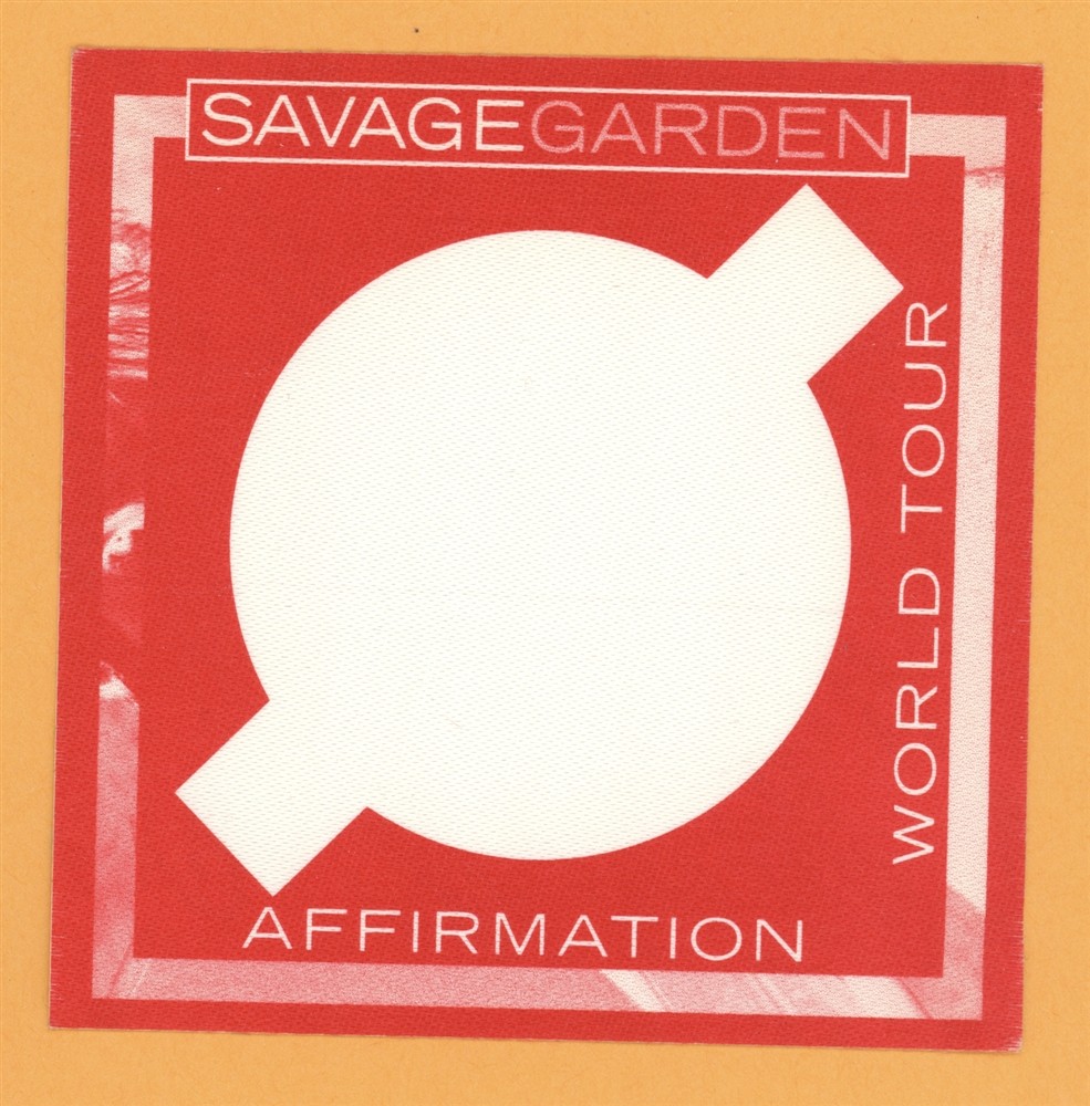Savage Garden 1999 Affirmation Concert Tour Backstage Pass