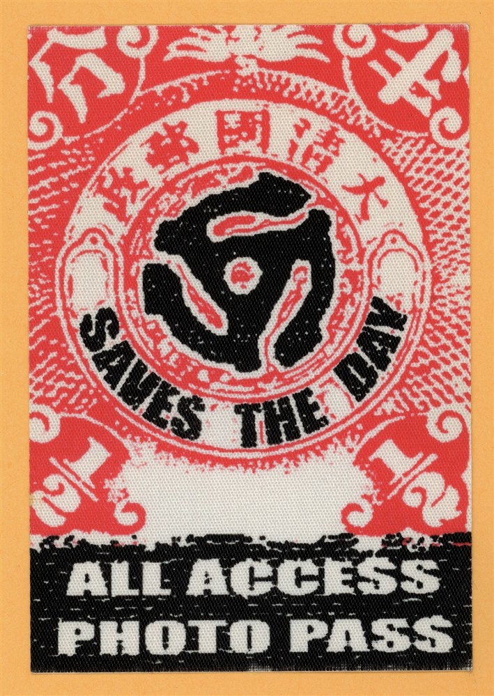 Saves The Day 1998 Can't Slow Down Concert Tour All Access Backstage Pass