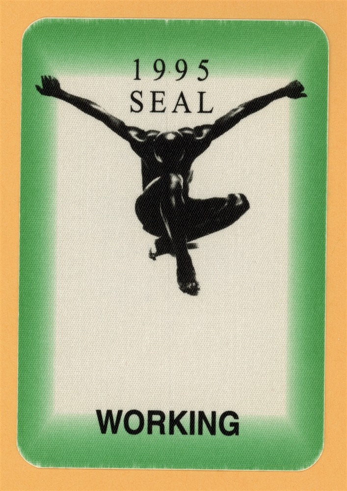 Seal 1995 Concert Tour WORKING Backstage Pass