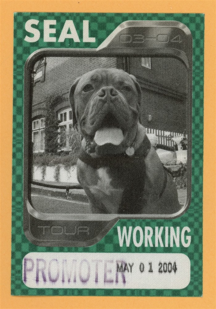 Seal 2004 IV Concert Tour WORKING Backstage Pass