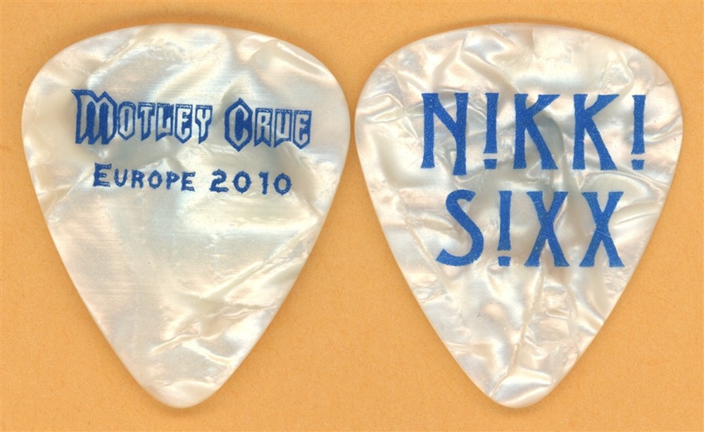 Motley Crue Nikki Sixx Vintage Guitar Pick - 2010 Europe Tour