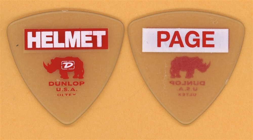 Helmet Page Hamilton Vintage Guitar Pick - 2005 Size Matters Tour