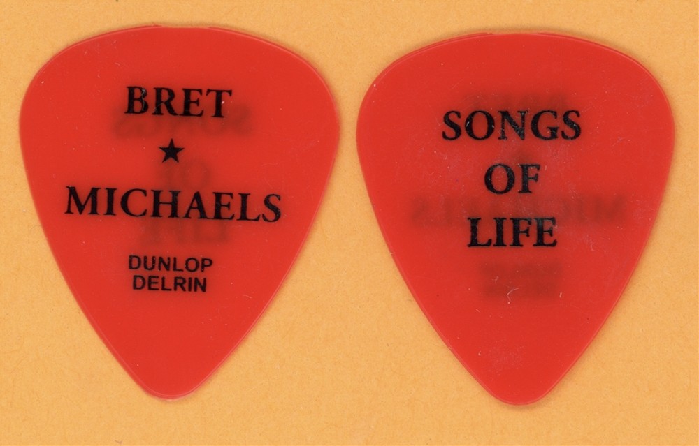 Bret Michaels of Poison Vintage Guitar Pick - 2003 Songs of Life Solo Tour