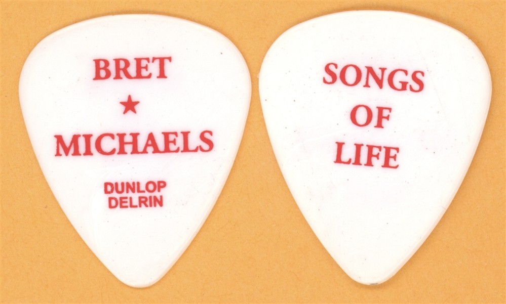 Bret Michaels of Poison Vintage Guitar Pick - 2003 Songs of Life Solo Tour