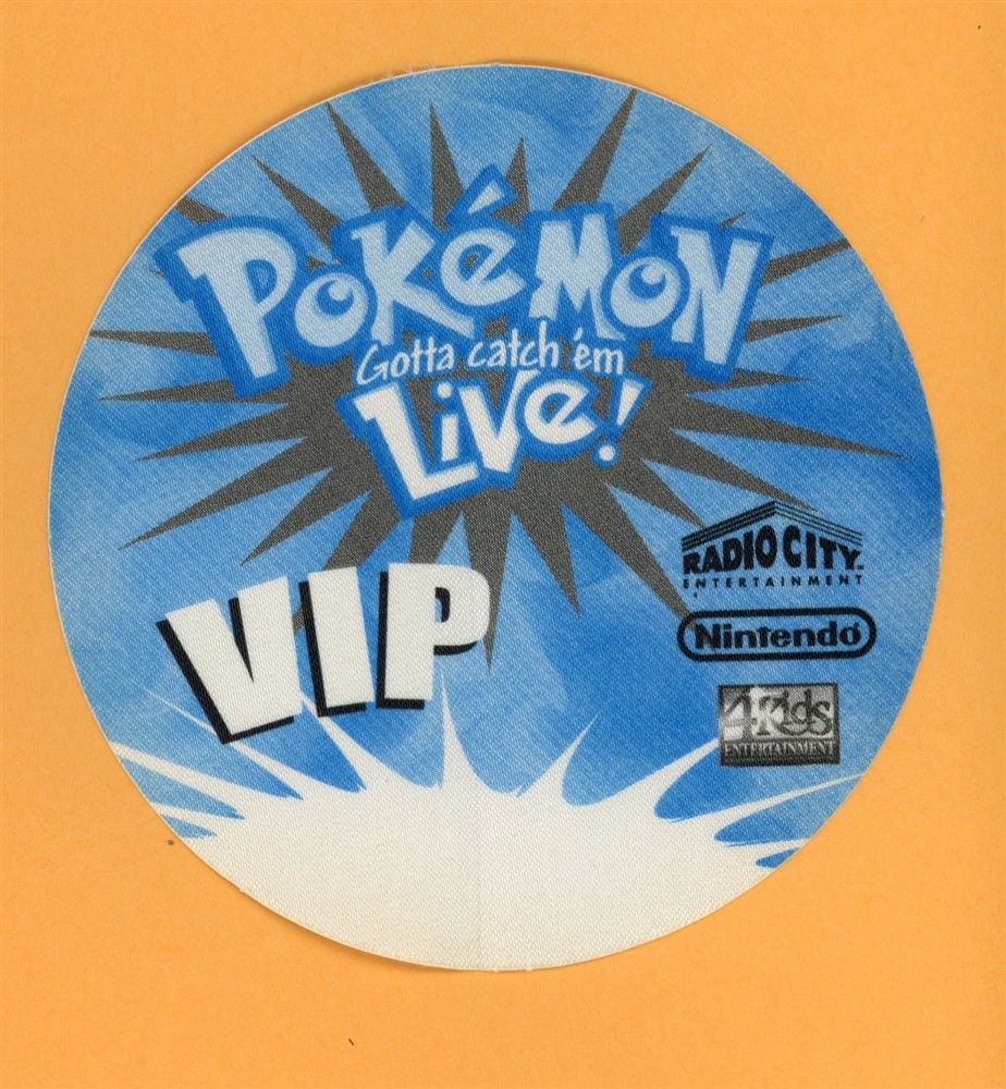 Pokémon Gotta Catch 'em Live Concert Tour VIP Backstage Pass Blue