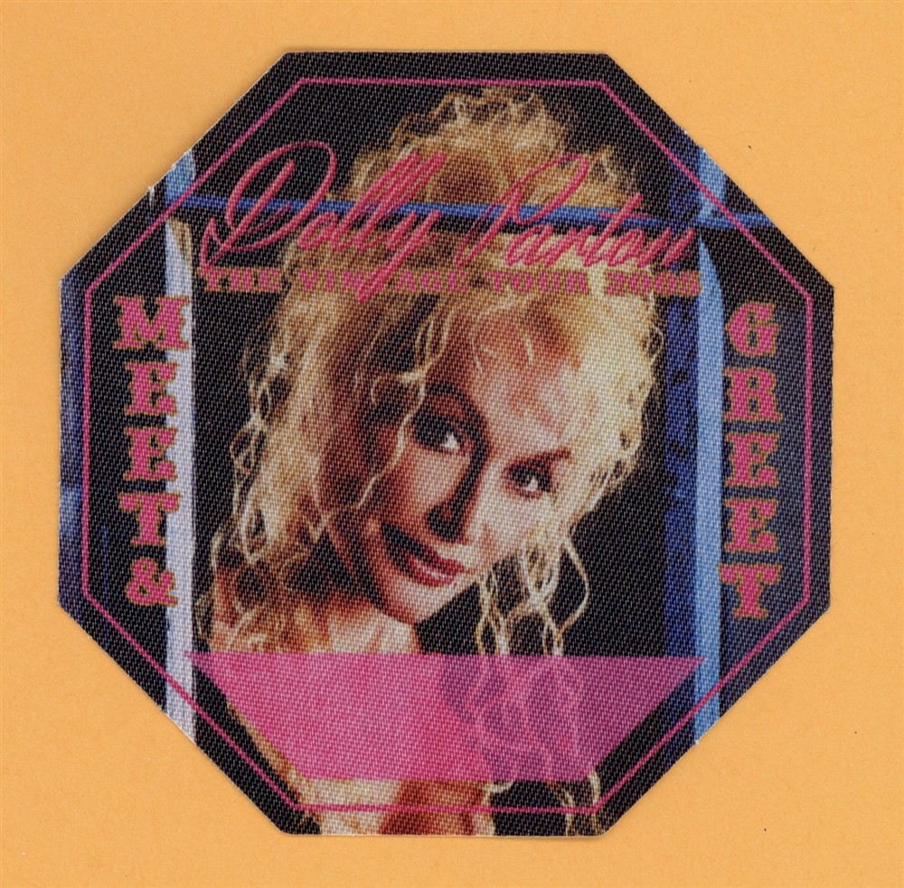 Dolly Parton 2005 Those Were The Days Tour MEET & GRREET Backstage Pass