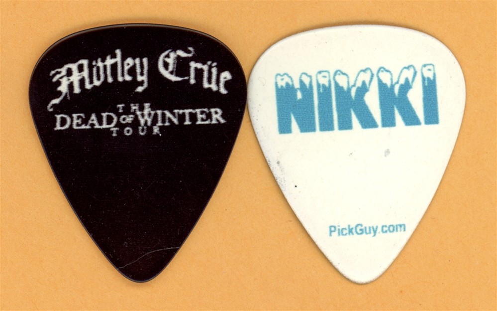 Motley Crue Nikki Sixx Vintage Guitar Pick - 2010 Dead of Winter Tour