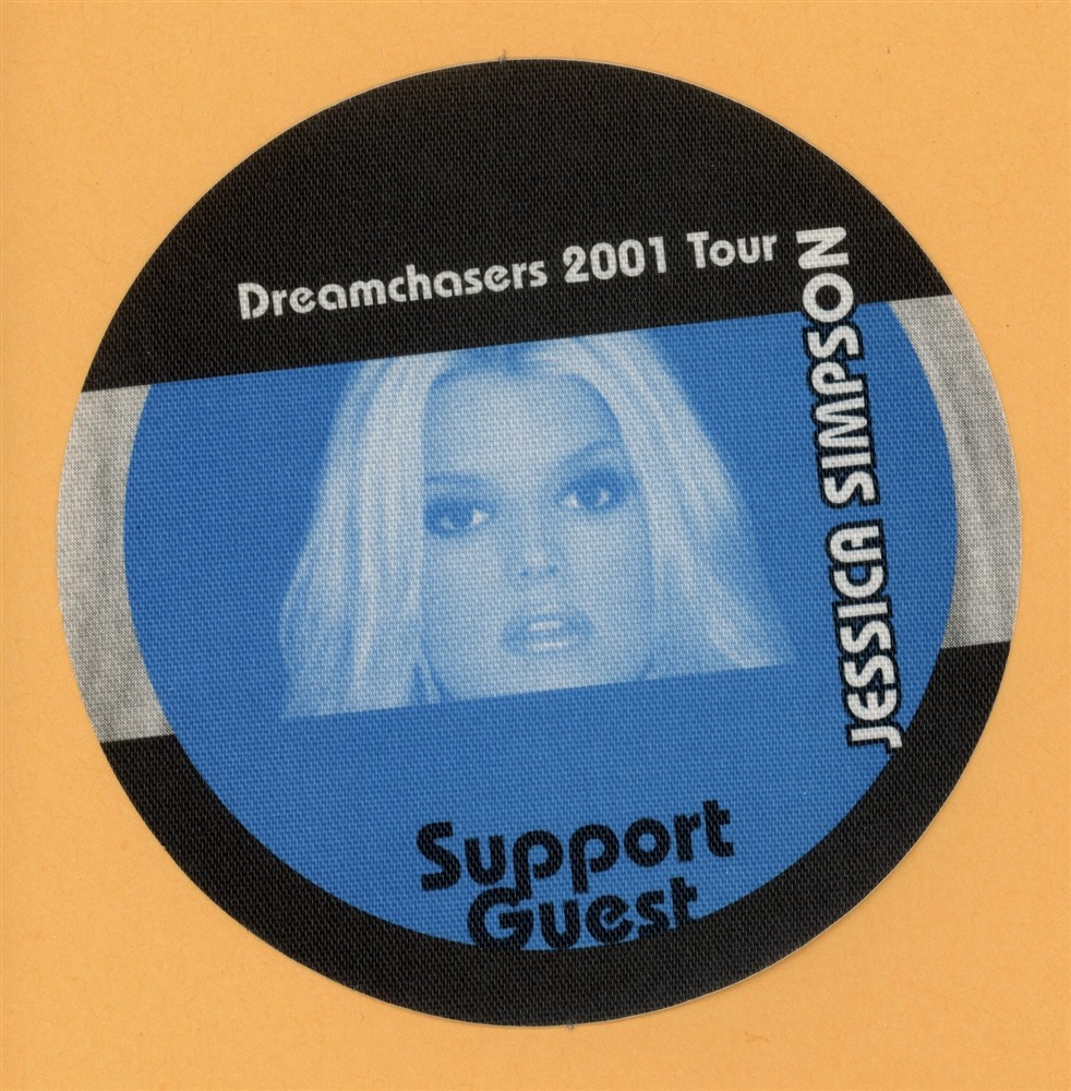 Jessica Simpson 2001 Dreamchasers Concert Tour SUPPORT Backstage Pass