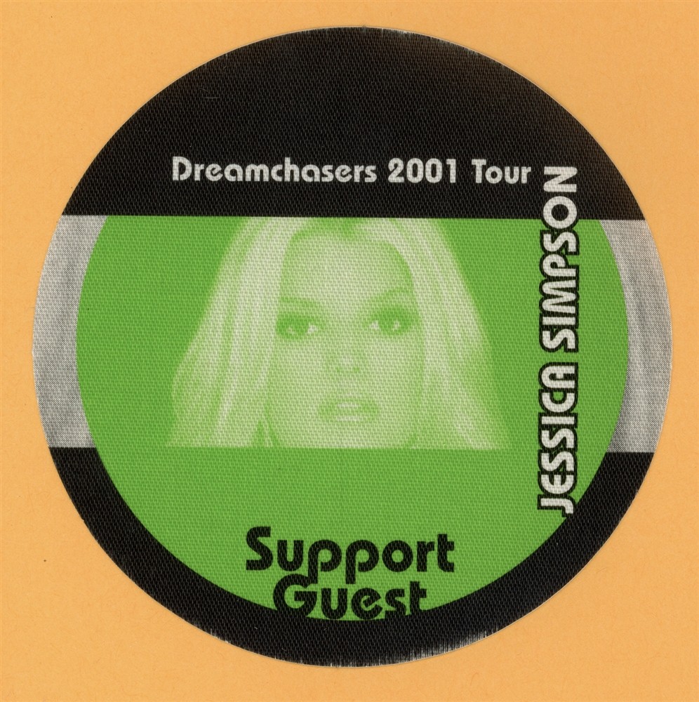 Jessica Simpson 2001 Dreamchasers Concert Tour SUPPORT Backstage Pass