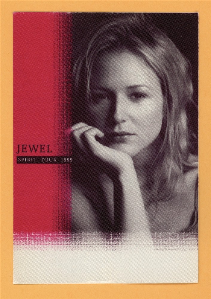 Jewel 1999 Spirit Concert Tour CREW Backstage Pass