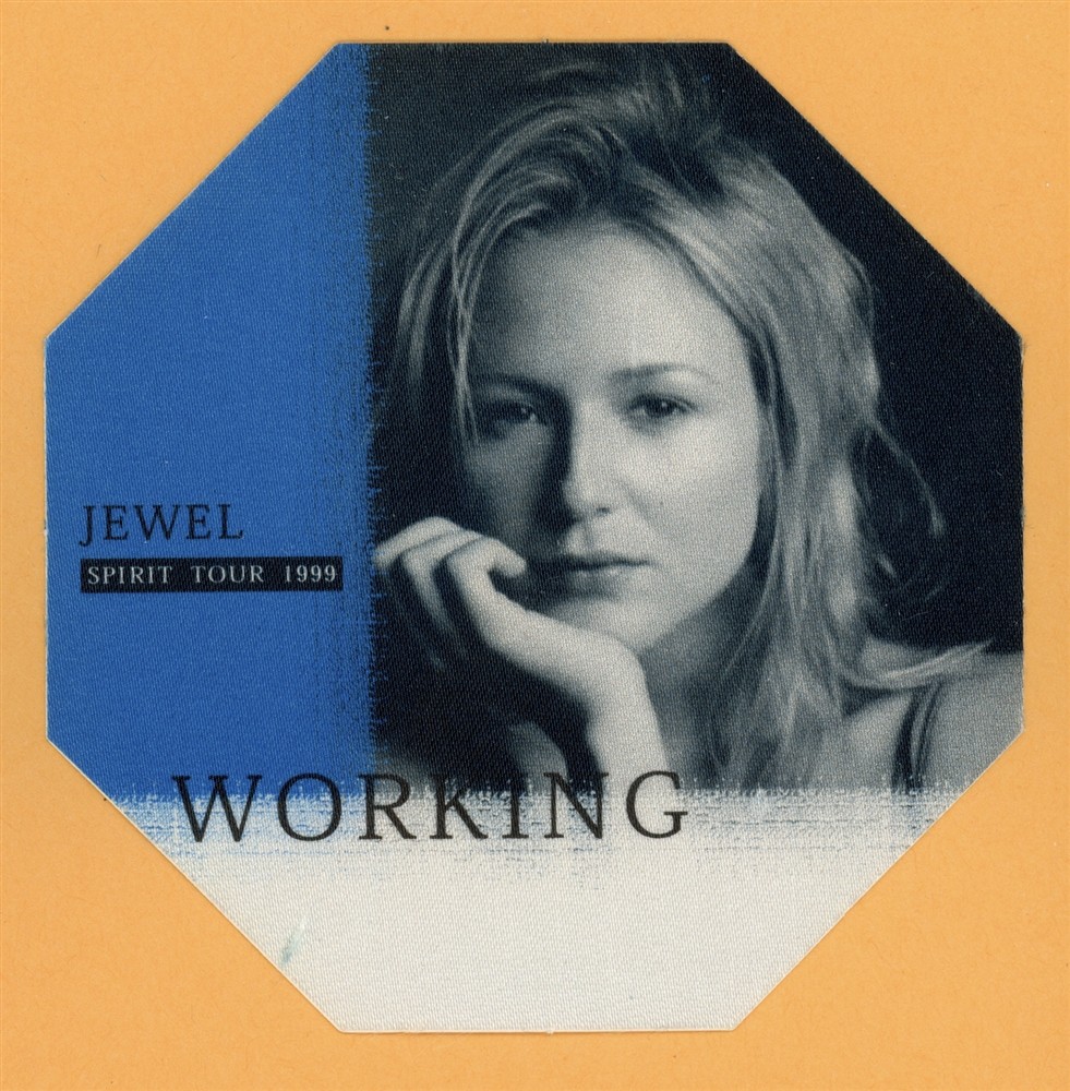 Jewel 1999 Spirit Concert Tour WORKING Backstage Pass