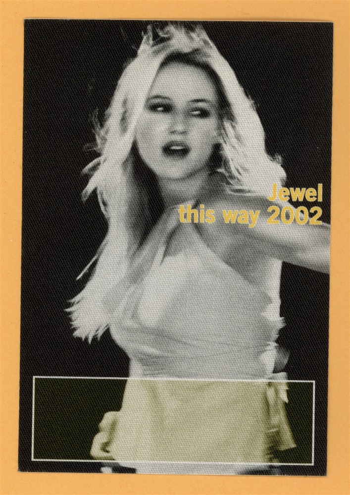 Jewel 2002 This Way Concert Tour CREW Backstage Pass