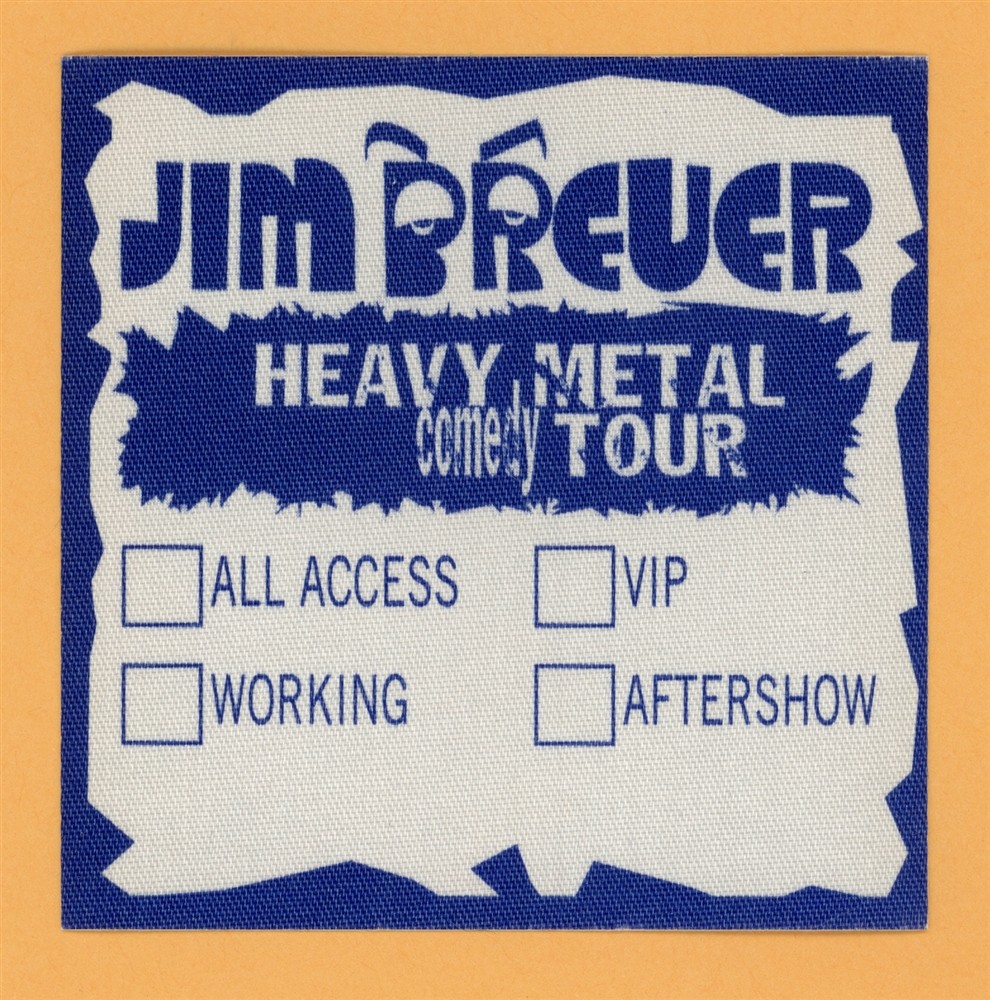 Jim Breuer Heavy Metal Comedy Concert Tour Backstage Pass