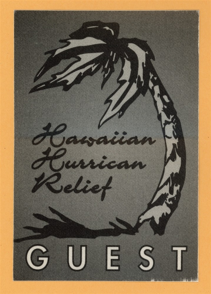 Jimmy Buffett 2017 Hawaiian Hurrican Relief Concert Tour GUEST Backstage Pass