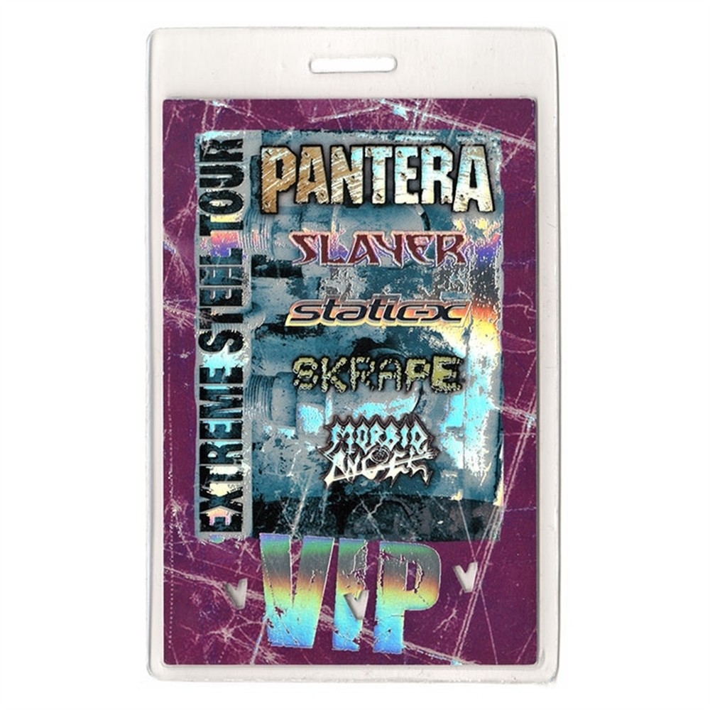 Pantera 2001 Extreme Steel Tour Concert Tour Slayer VIP Laminated Backstage Pass
