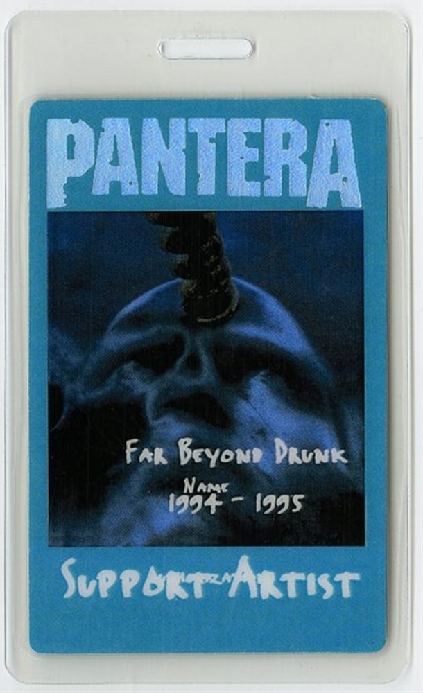 Pantera 1994 Concert Laminated Backstage Pass Far Beyond Driven Tour
