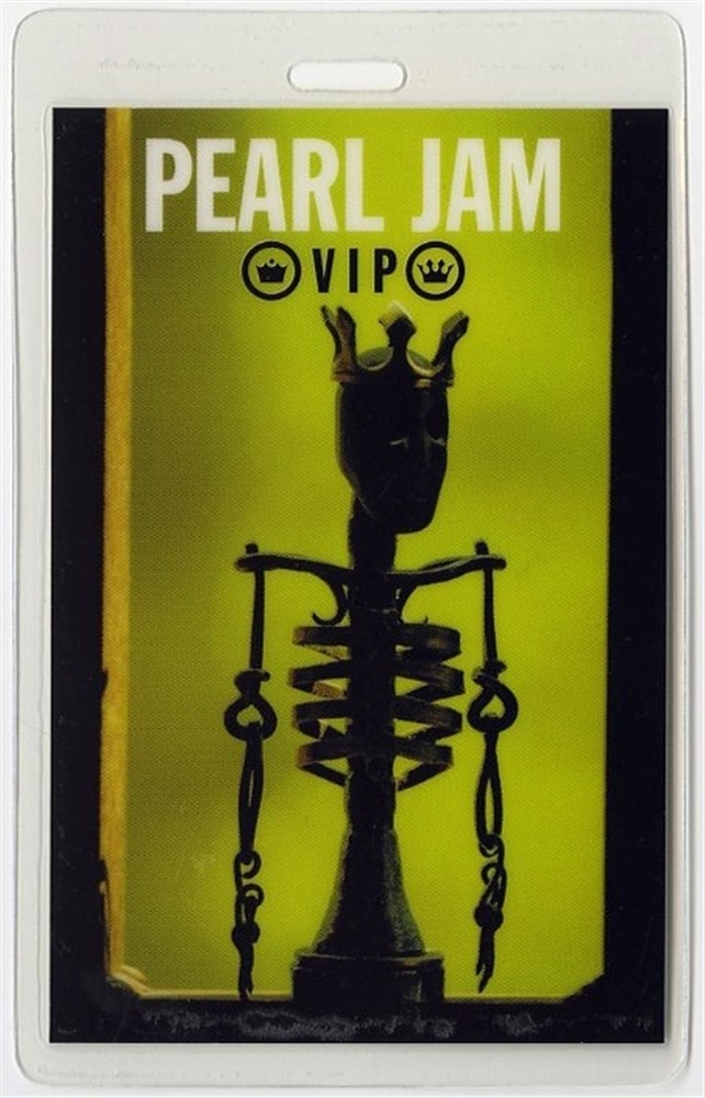 Pearl Jam 2003 Riot Act Concert Tour VIP Laminated Backstage Pass