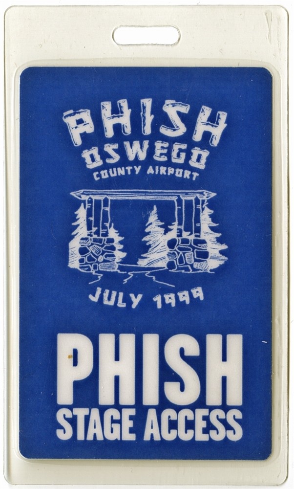 Phish 1999 The Siket Disc Concert Tour Oswego Airport Laminated Backstage Pass