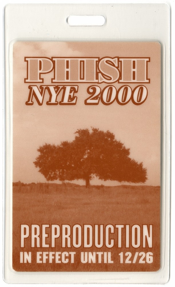 Phish 2000 Farmhouse Concert Tour Laminated Backstage Pass