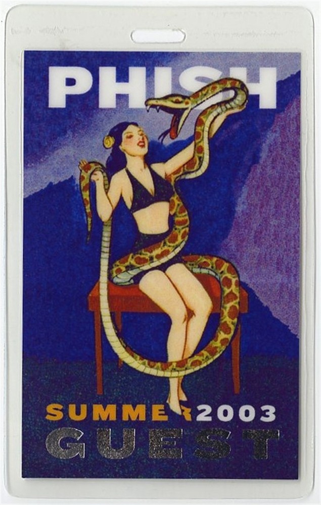 Phish 2003 20th Anniversary Concert Tour Laminated Backstage Pass