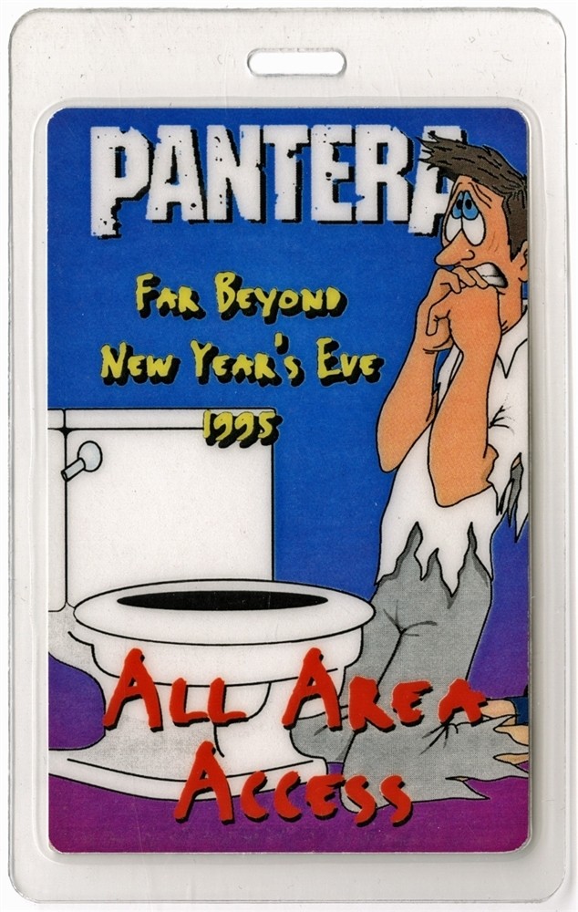 Pantera 1995 Far Beyond Driven Concert New Year's Eve Laminated Backstage Pass