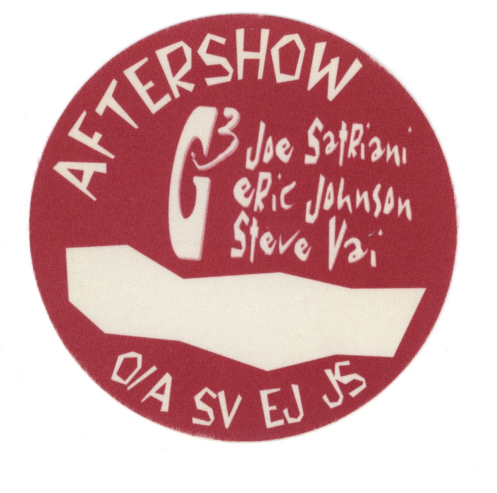 Joe Satriani 1997 G3 Eric Johnson Steve Vai Concert Tour Backstage Pass