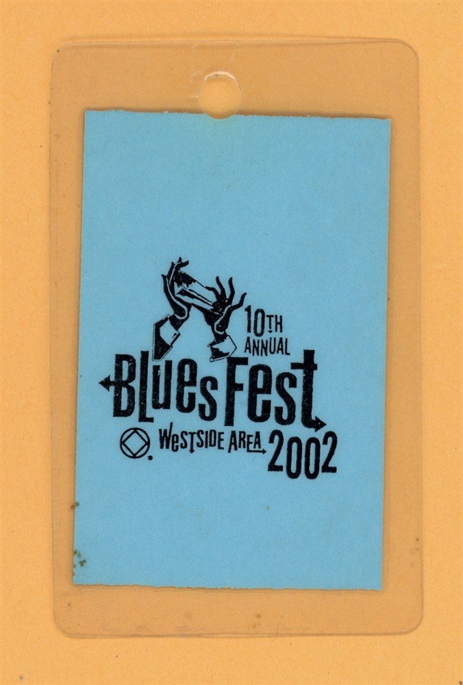 Blues Fest 2002 Concert Tour Laminated Backstage Pass