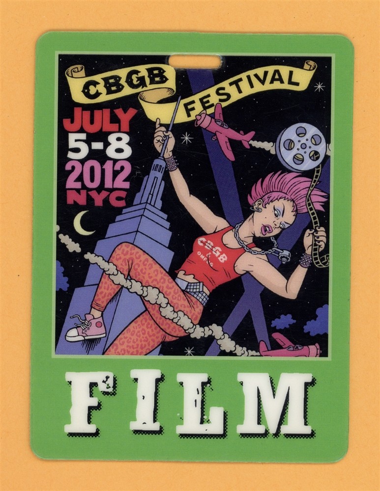 CBGB Festival 2012 Film Concert Tour Laminated Backstage Pass