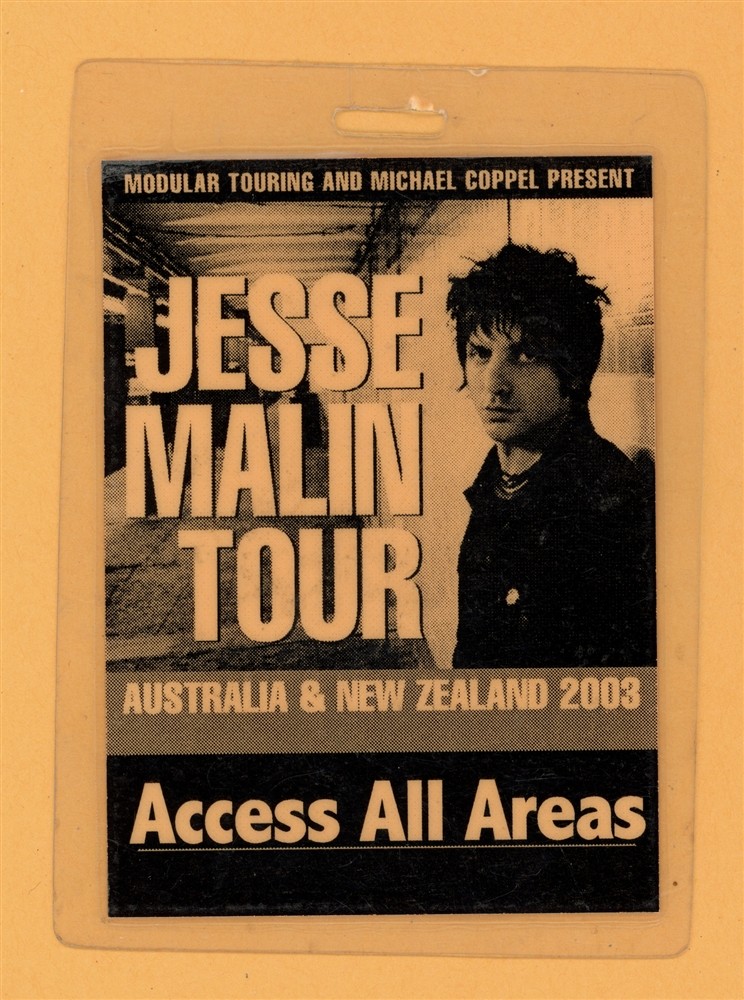 D Generation Jesse Malin 2003 Concert Tour Laminated Backstage Pass