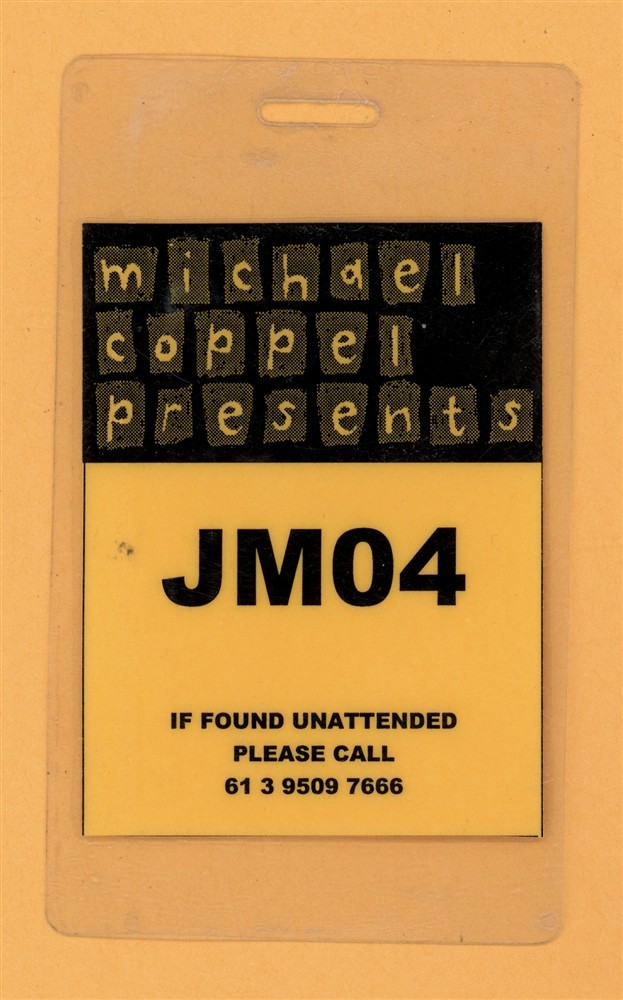 D Generation Jesse Malin 2004 Concert Tour Laminated Backstage Pass