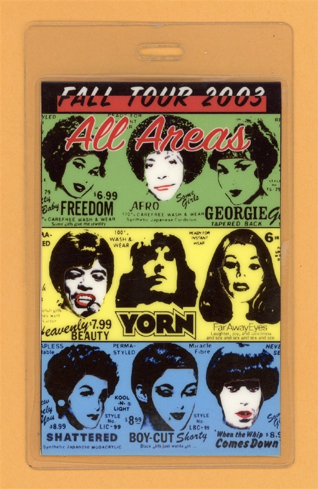 Pete Yorn 2003 All Areas Concert Tour Laminated Backstage Pass