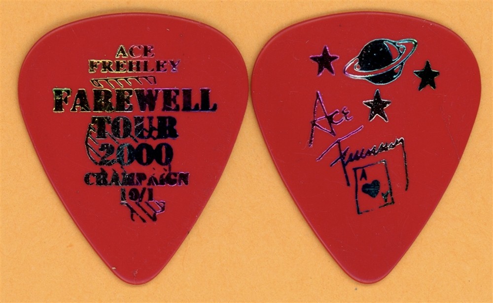 KISS 2000 Farewell Tour Ace Frehley Vintage Guitar Pick - Champaign, IL