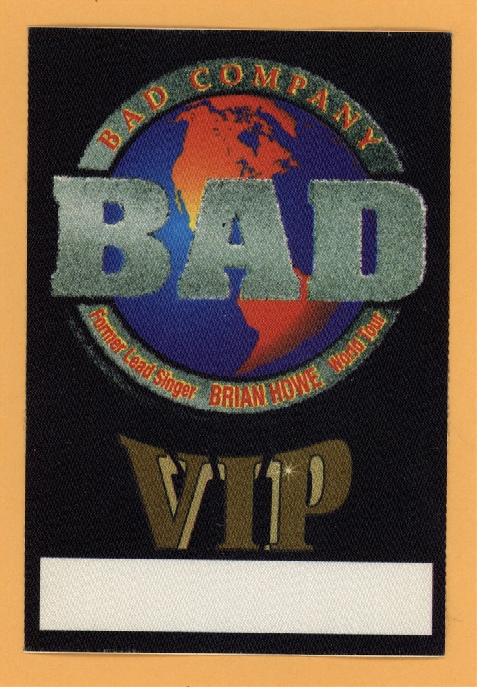 Bad Company 1998 w/ Brian Howe Concert Tour VIP Backstage Pass