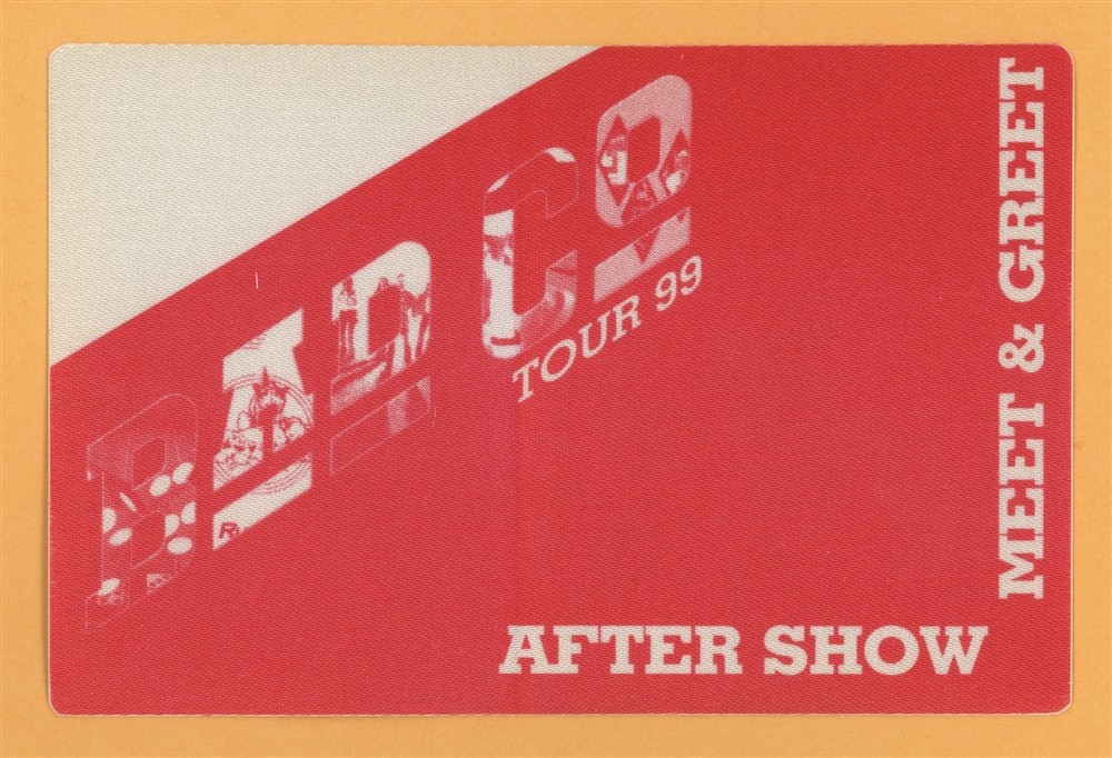 Bad Company 1999 Concert Tour After Show Backstage Pass