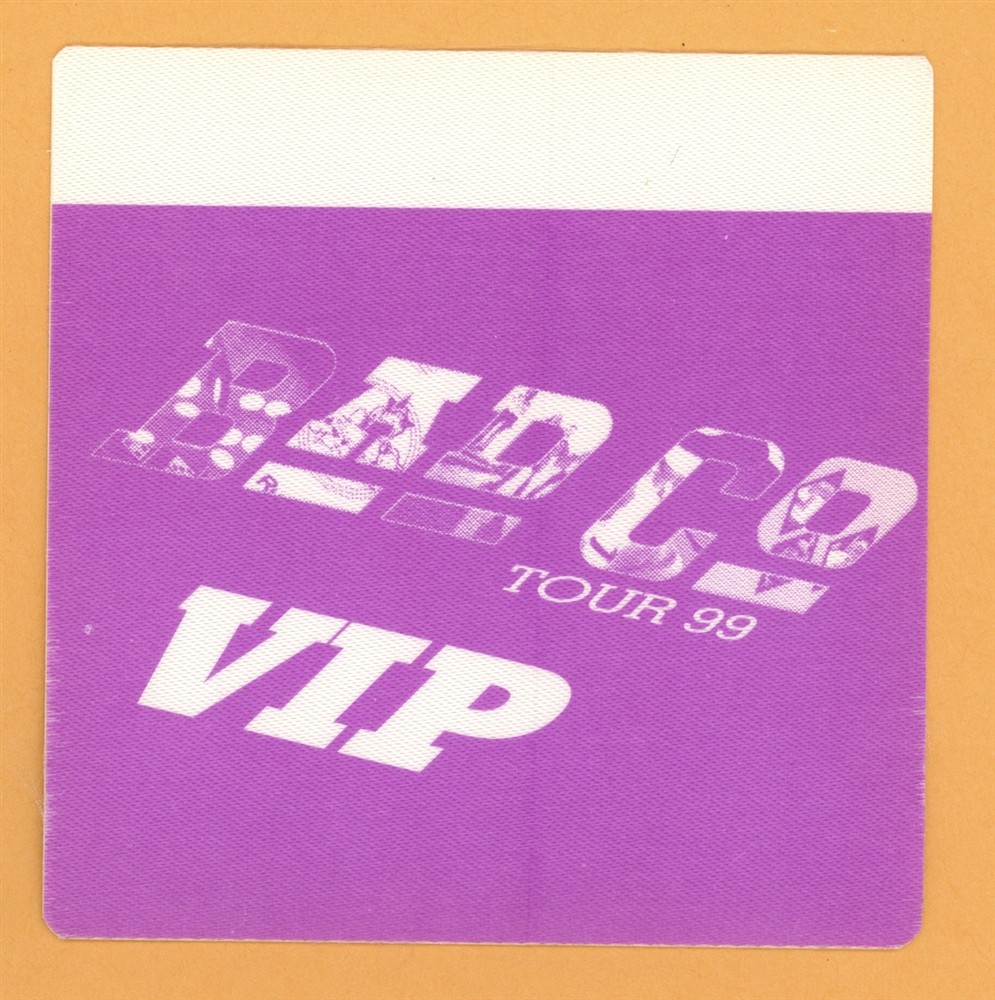 Bad Company 1999 Concert Tour VIP Backstage Pass