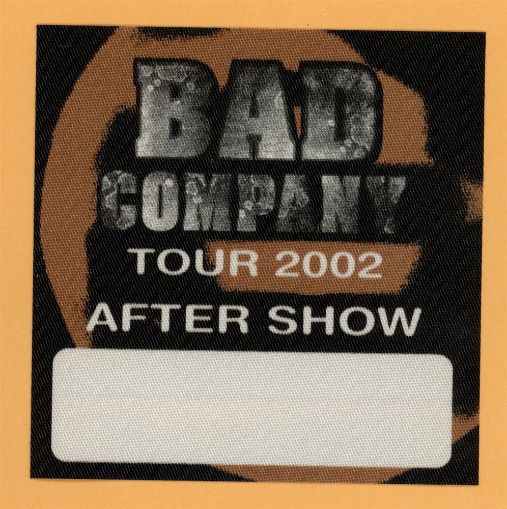 Bad Company 2002 Foreigner Concert Tour After Show Backstage Pass