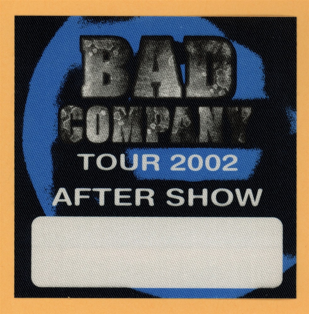 Bad Company 2002 Foreigner Concert Tour After Show Backstage Pass