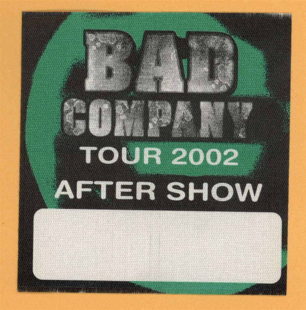 Bad Company 2002 Foreigner Concert Tour After Show Backstage Pass