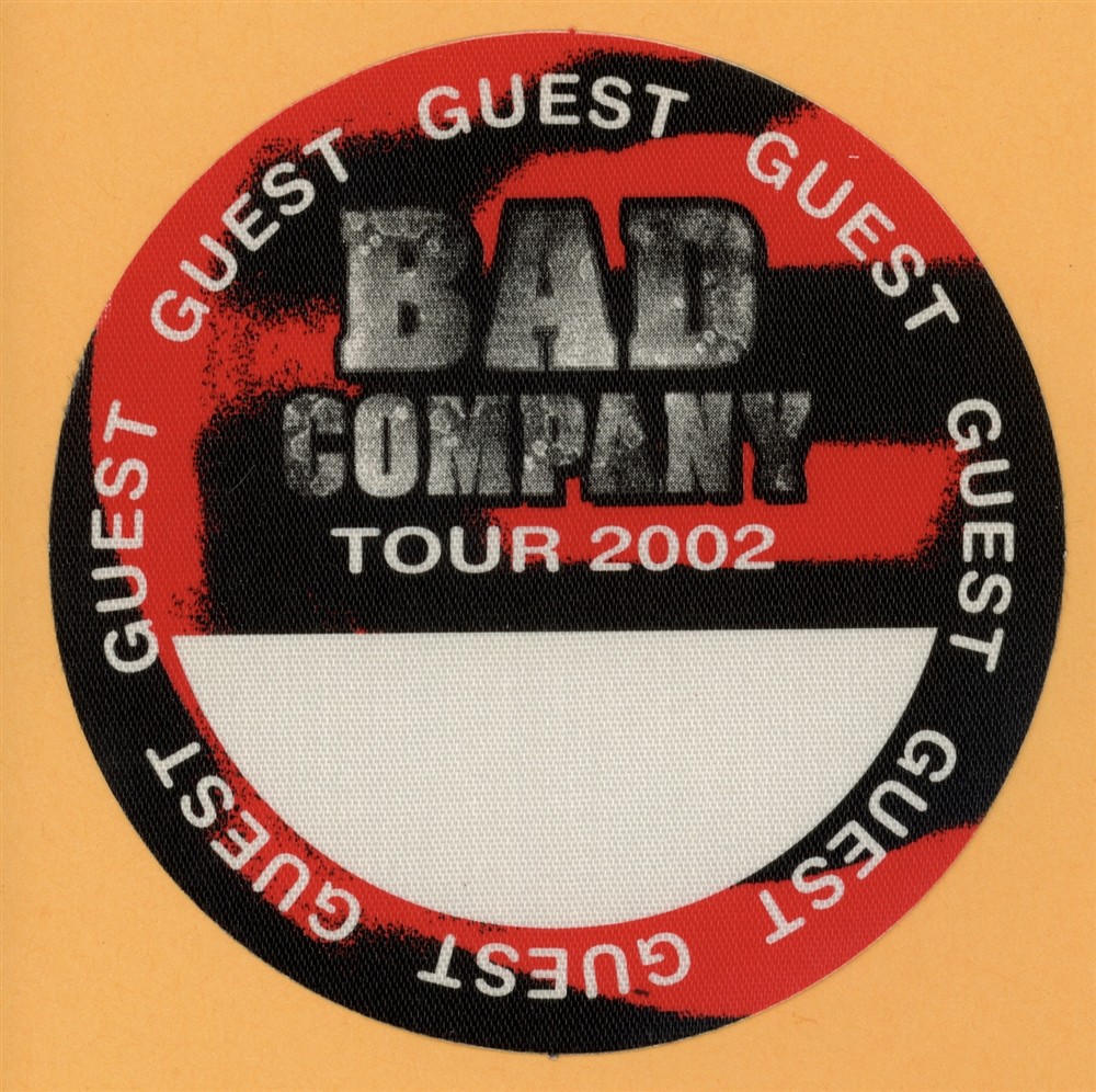 Bad Company 2002 Foreigner Concert Tour Guest Backstage Pass
