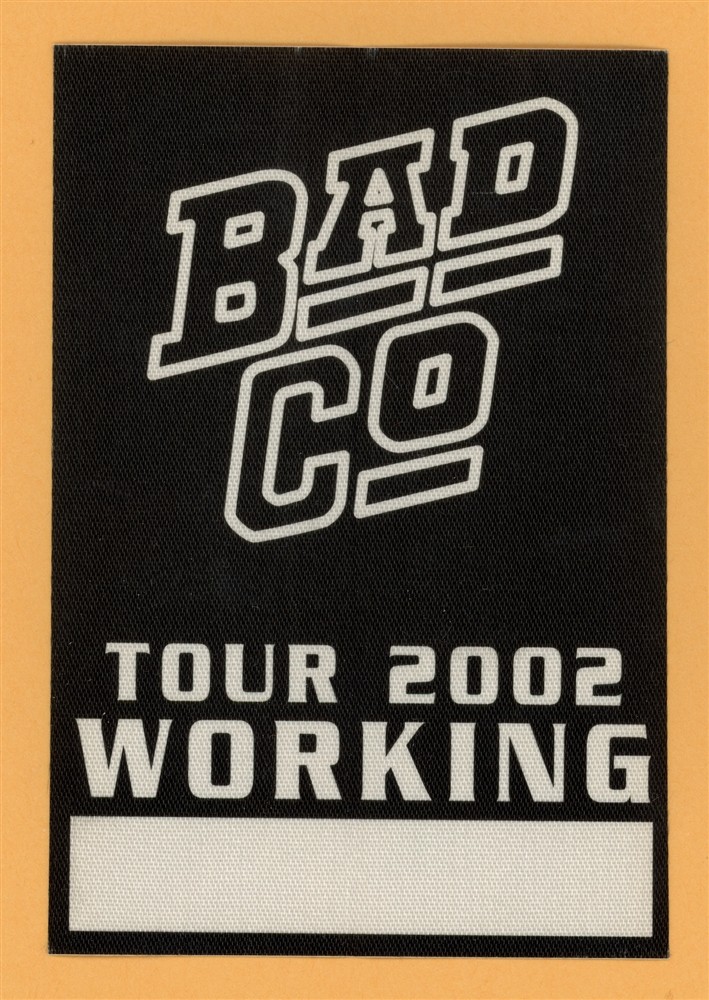 Bad Company 2002 Foreigner Concert Tour Working Backstage Pass