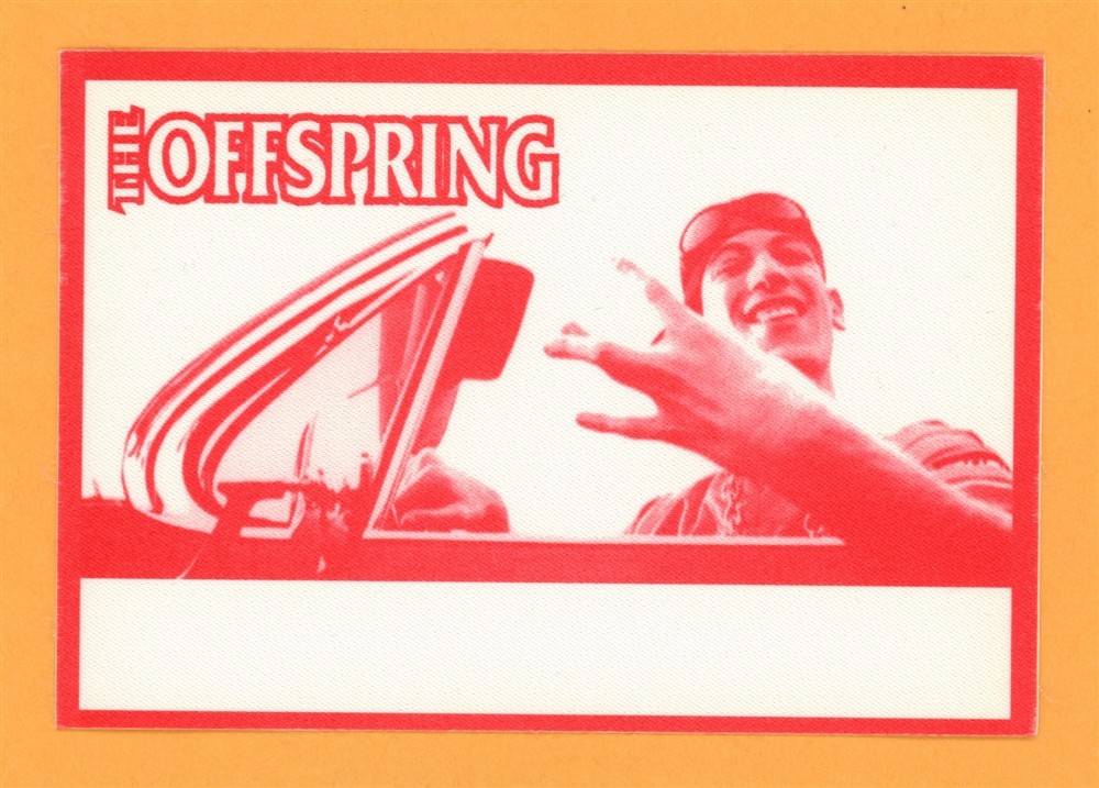 The Offspring 1998 Americana Concert Tour Crew Backstage Pass