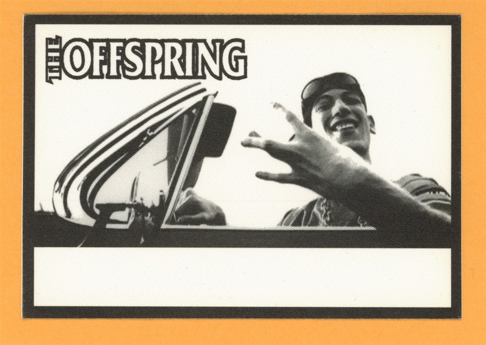 The Offspring 1998 Americana Concert Tour Crew Backstage Pass