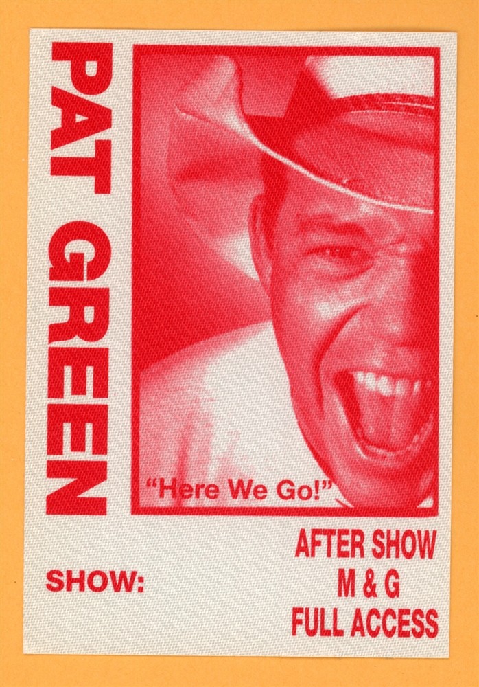 Pat Green Vintage Satin Tour Backstage Pass - VIP