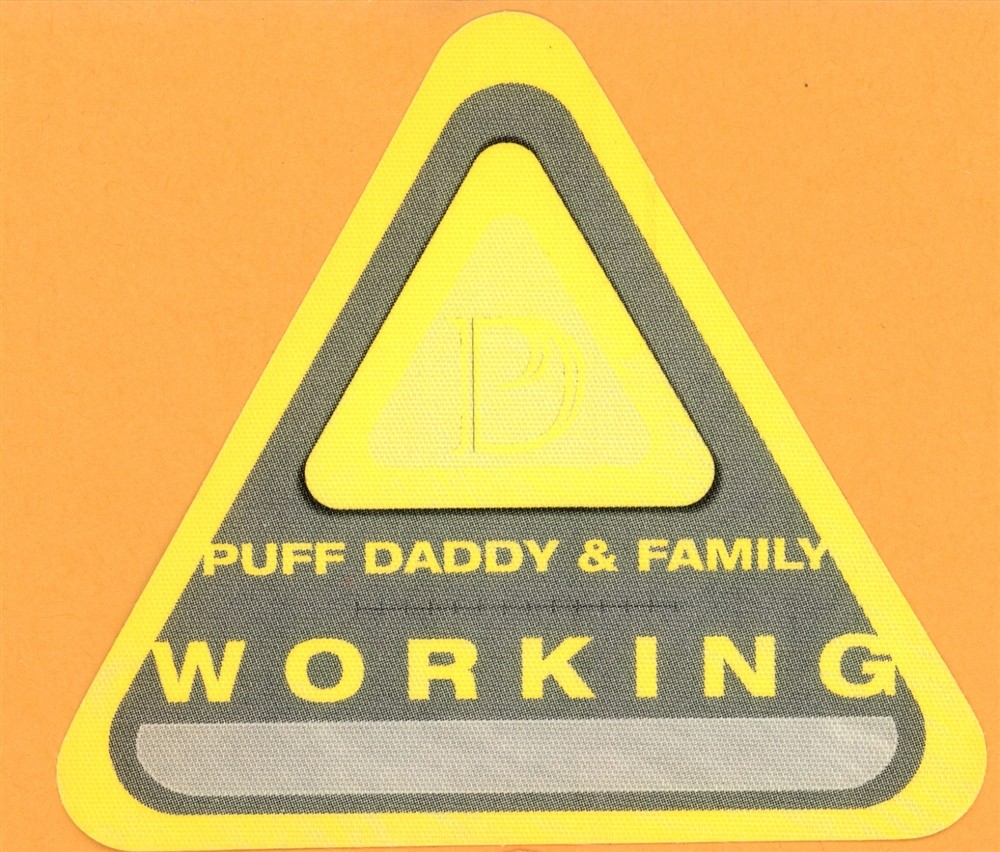 Puff Daddy & Family 2000 Concert Tour WORKING Backstage Pass