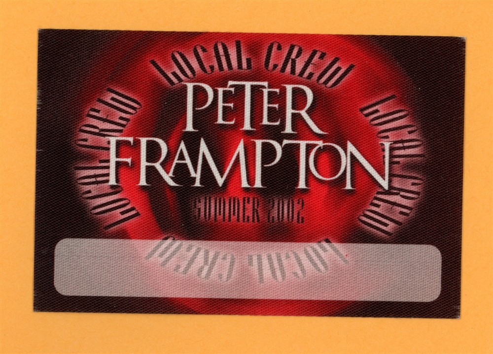 Peter Frampton 2002 35th Anniversary concert tour All Access Backstage Pass