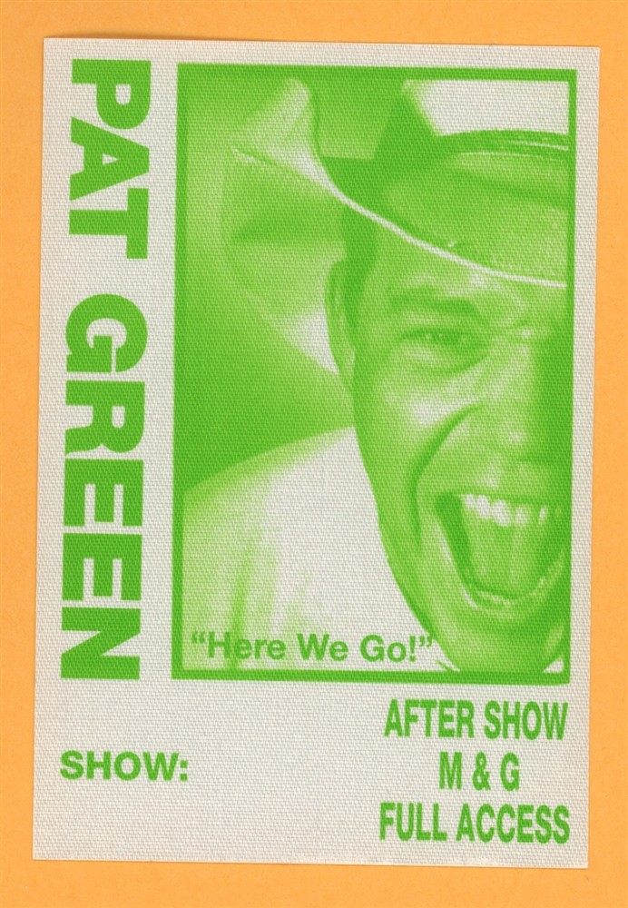 Pat Green Vintage Satin Tour Backstage Pass - VIP
